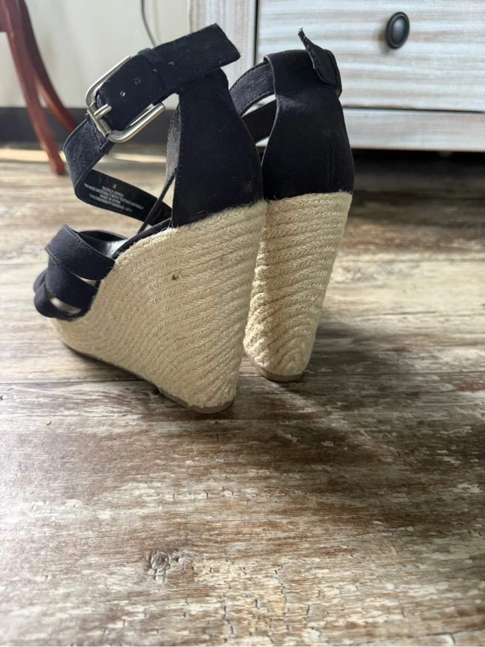 2 for $30 sale: Mossimo Black strappy Espadrille Wedge Sandals